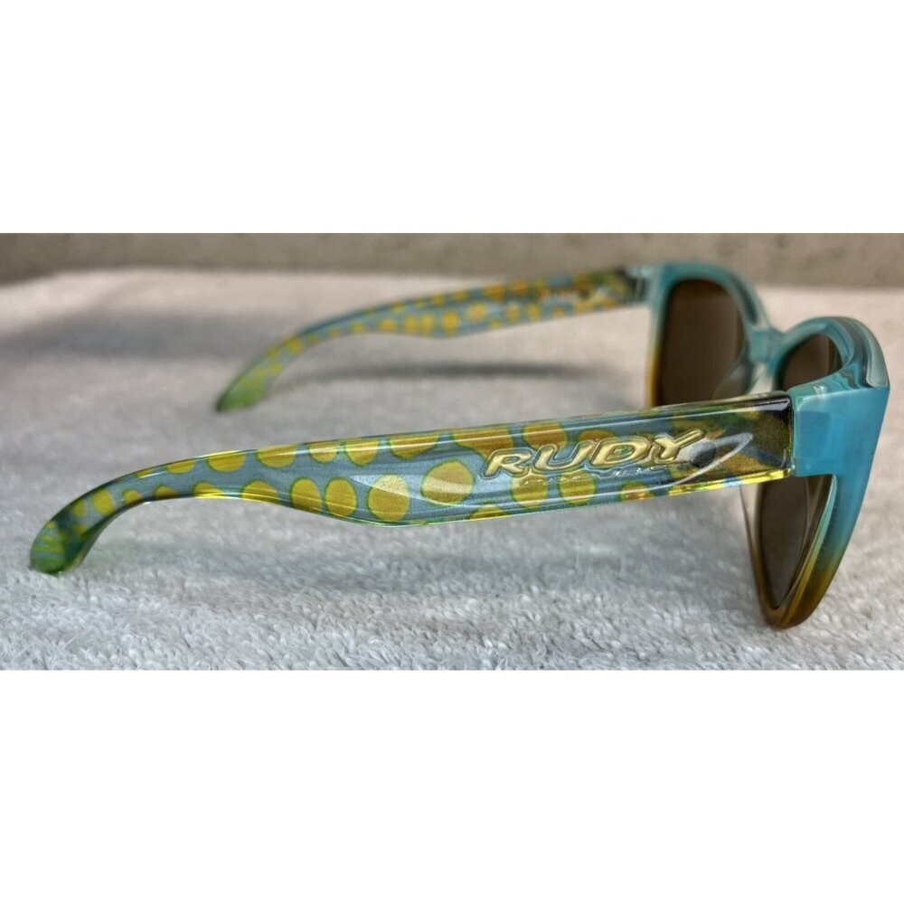 Rudy Project Nebula Women’s Teal Blue Yellow Spotted Sunglasses SP32-43 - Picture 4 of 7